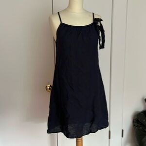 NWT Lungo L’Arno XS NAVY blue puro lino dress.
